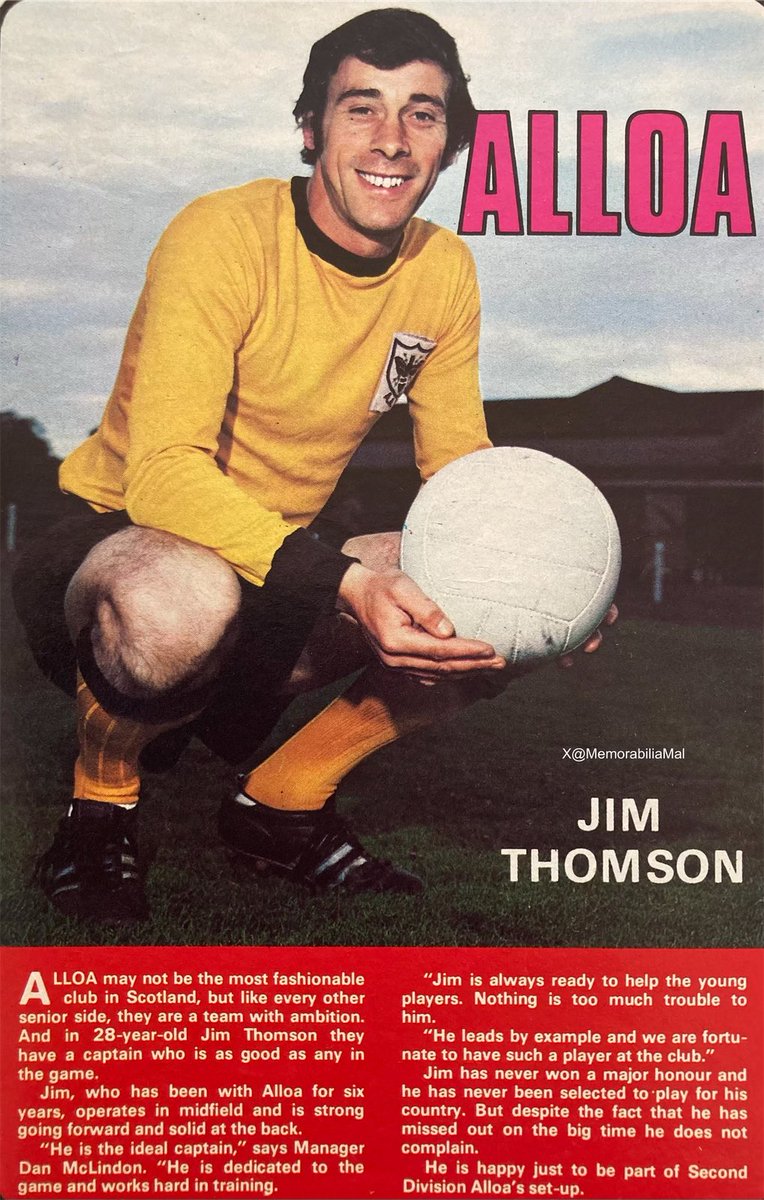 MemorabiliaMal's tweet image. Jim Thomson #Alloa 
'The Captains' Shoot magazine 1974