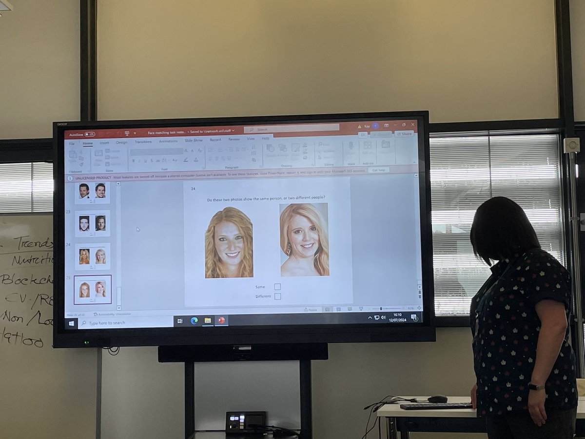 Mike Hobbiss (@mikehobbiss) on Twitter photo We are remarkably bad at matching two unfamiliar faces - Kay Richie from <a href="/unilincoln/">University of Lincoln, UK</a> presenting an ‘experiment in a box’ for A-Level Psychology students <a href="/ATPConference/">ATP Conference 2025</a> <a href="/theatp/">The ATP</a> #ATPConf24 We are remarkably bad at matching two unfamiliar faces - Kay Richie from <a href="/unilincoln/">University of Lincoln, UK</a> presenting an ‘experiment in a box’ for A-Level Psychology students <a href="/ATPConference/">ATP Conference 2025</a> <a href="/theatp/">The ATP</a> #ATPConf24