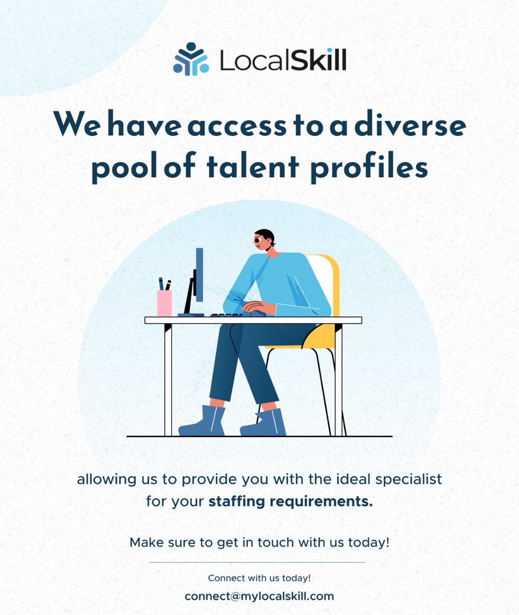 MyLocalSkill's tweet image. #IT #ITJobs #ITSpecialist #ITExperts #ITstaffing #developers #ITServices #ITRecruiters #ITprofessionals #Engineering #manufacturing #Automative #Accounting #Recruiters #Recruiting #hiring #staffing #Recruitment #Employment #Canada 🇨🇦 #USA 🇺🇸
Visit: mylocalskill.com
