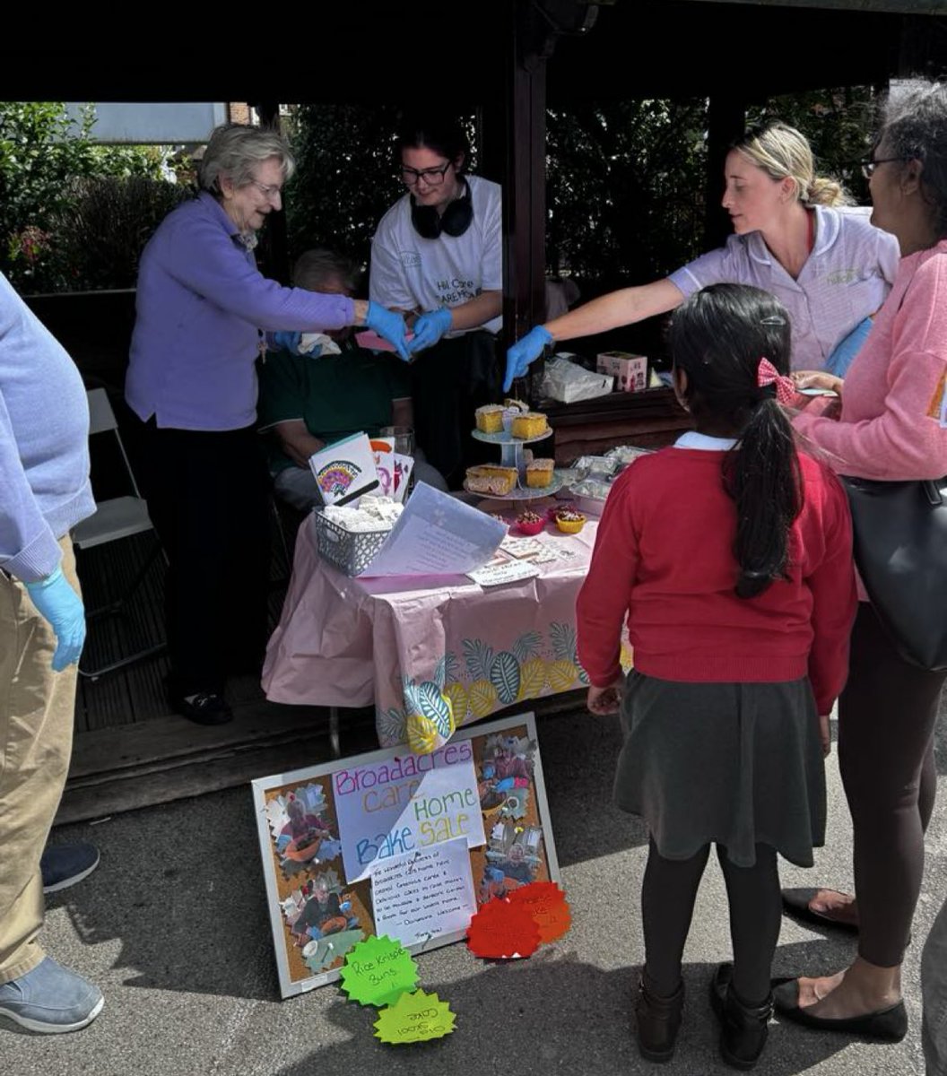 “Come get your homemade cakes,” called Broadacres residents from their fab  treat stall at the Rawmarsh Ashwood Primary School summer fair. An amazing day all round!😄💚👏👏
Click here to read the full story tinyurl.com/3w8ws5k8
hillcare.net  #YoureInCaringHands
