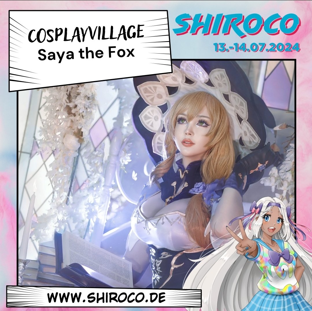 ShiroCoOfficial's tweet photo. @Sayathefox  hat dieses Jahr auch einen Stand bei uns! Also schaut auf jeden Fall vorbei, wenn ihr sie nicht nur von weitem auf der Bühne sehen wollt.
#ShiroCo #ShiroCo2024 #JACKT https://t.co/hSHtOSGwg0