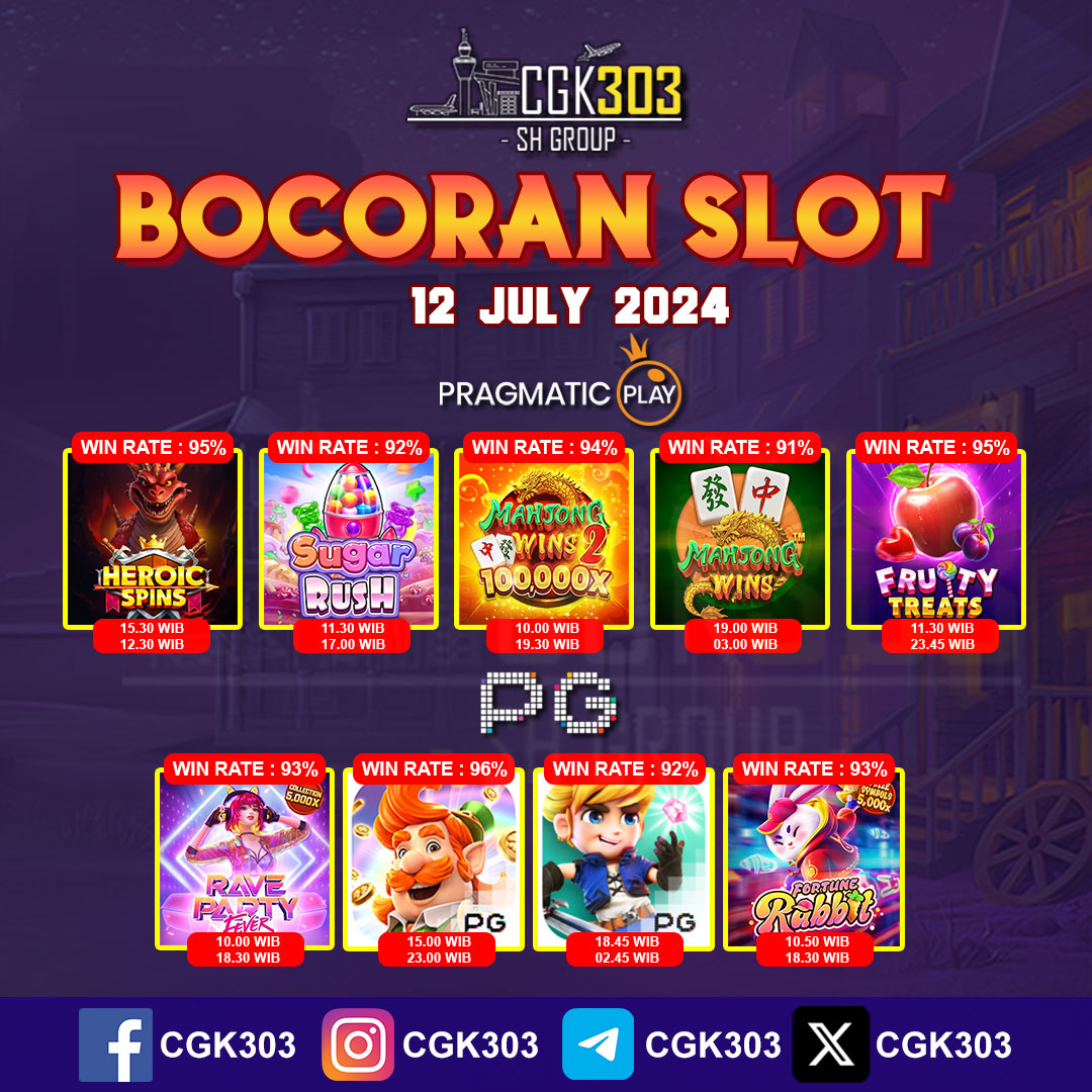 CGK303's tweet photo. Pola Slot Gacor Hari Ini 12 July 2024!
Check Polanya Hanya di CGK303

Bergabung sekarang dan rasakan kemenangan bersama CGK303

Join Now https://t.co/N1aYSfhEJF

#cgk303 #slotgacorhariini #polagacorhariini #polaslotgacorhariini #pragmatic #pgsoft #habanero #bonus100 #bocoranslot https://t.co/YucdJkVhuF