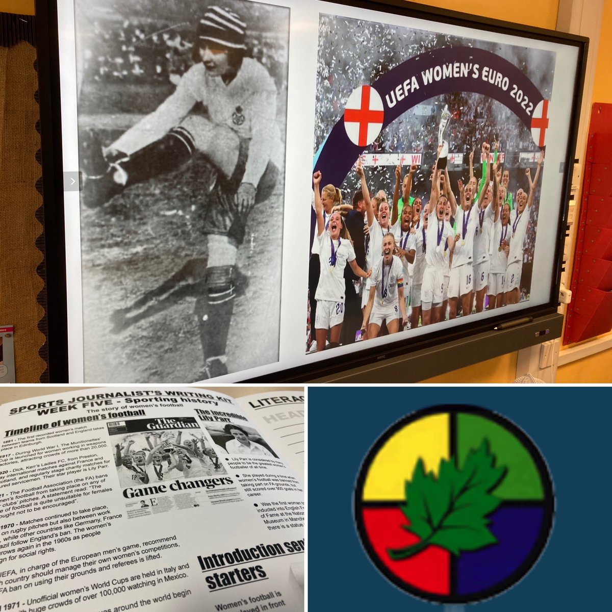 literacykicks's tweet photo. Rivington Primary could link local and sporting history together today as they used the story of fellow St Helens native Lily Parr to inform readers about the journey of women’s football ✍️📰 https://t.co/7rx0W6PFvV