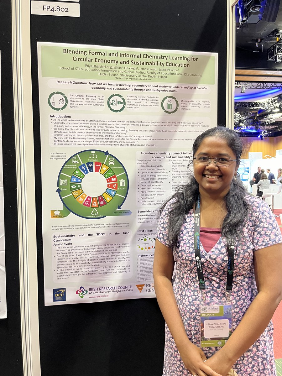 James_Lovatt's tweet photo. A wonderful week spent with @DCU colleagues  @EuChemS_Congres at the Dublin Convention Centre. Congratulations to PhD students @priyaprefect and Michelle Bolger on their engaging talks and poster. @DCU_IoE @DCU_Research #ECC9 #EuChemS2024 https://t.co/m1le238qbE