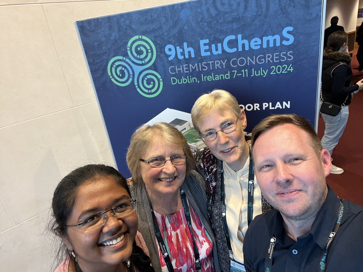 James_Lovatt's tweet photo. A wonderful week spent with @DCU colleagues  @EuChemS_Congres at the Dublin Convention Centre. Congratulations to PhD students @priyaprefect and Michelle Bolger on their engaging talks and poster. @DCU_IoE @DCU_Research #ECC9 #EuChemS2024 https://t.co/m1le238qbE