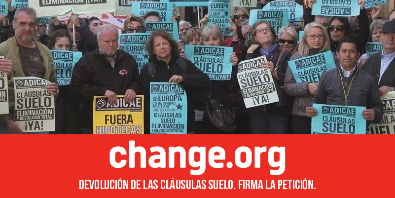 ADICAE's tweet photo. Recogemos firmas para obligar al Tribunal Supremo que acate la sentencia del TJUE y a su vez este obligue a la banca española a devolver el dinero de las clausulas suelo, dinero cobrado injustamente a miles de consumidores. 
Apoya firmando aquí y comparte
https://t.co/wxY5x7whjv https://t.co/NXOznWADHq