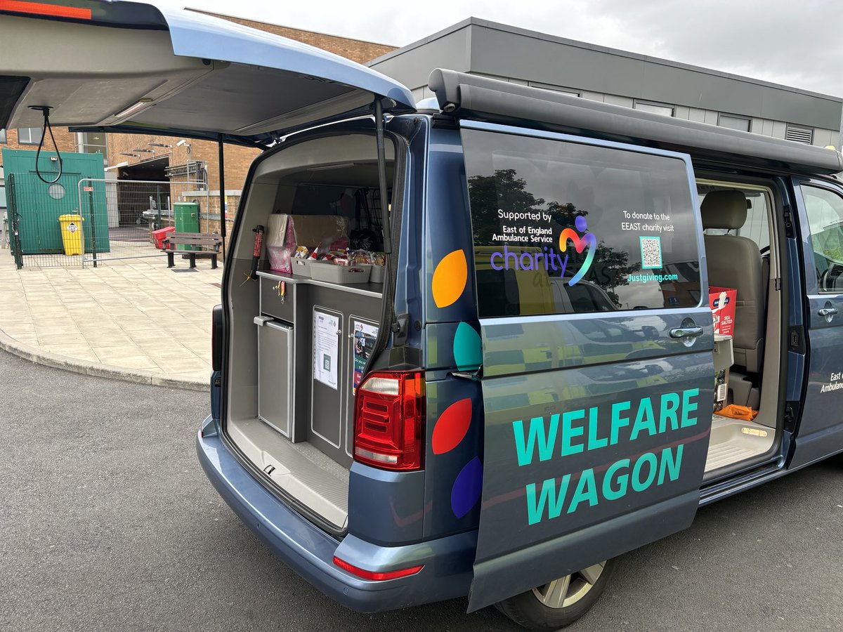 Out with our welfare wagon today at the Norfolk and norwich hospital ⁦<a href="/EastEnglandAmb/">EEAST Ambulance Service</a>⁩