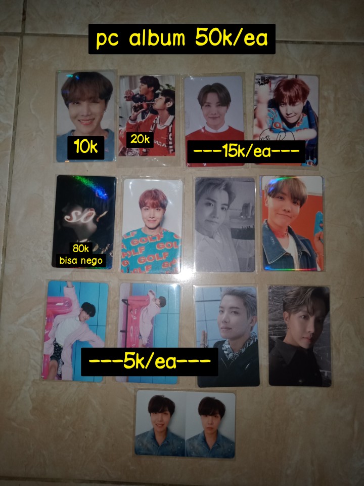aprlyou's tweet photo. WTS (want to sell) help rt

• dom Jatim
• harga exc pack
• bisa co shopee video 

t. wts pc mpc album bts jhope samsung vhope coca cola id mots yescard on holo her proof butter  be proof tear dilan army gift membership jungkook jimin jin namjoon jhope https://t.co/7I7UxzOm6a