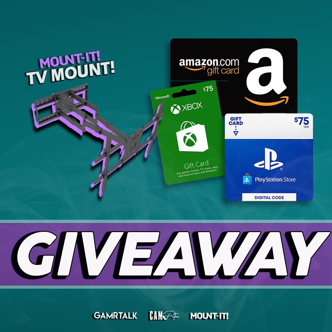 lastofcam's tweet photo. Win a $75 USD Gift Card plus a TV Mount from Mount-IT! 🔥🎮

✨️How To Enter:

1️⃣ All you have to do is follow: 
@lastofcam
@mountitnet
@ThatPetra

2️⃣ RT / Tag 3 friends https://t.co/bTkw8UXJBN
