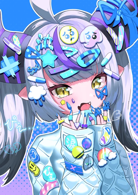 喜怒哀楽×デコラ 【哀】    #laplus_artdesu