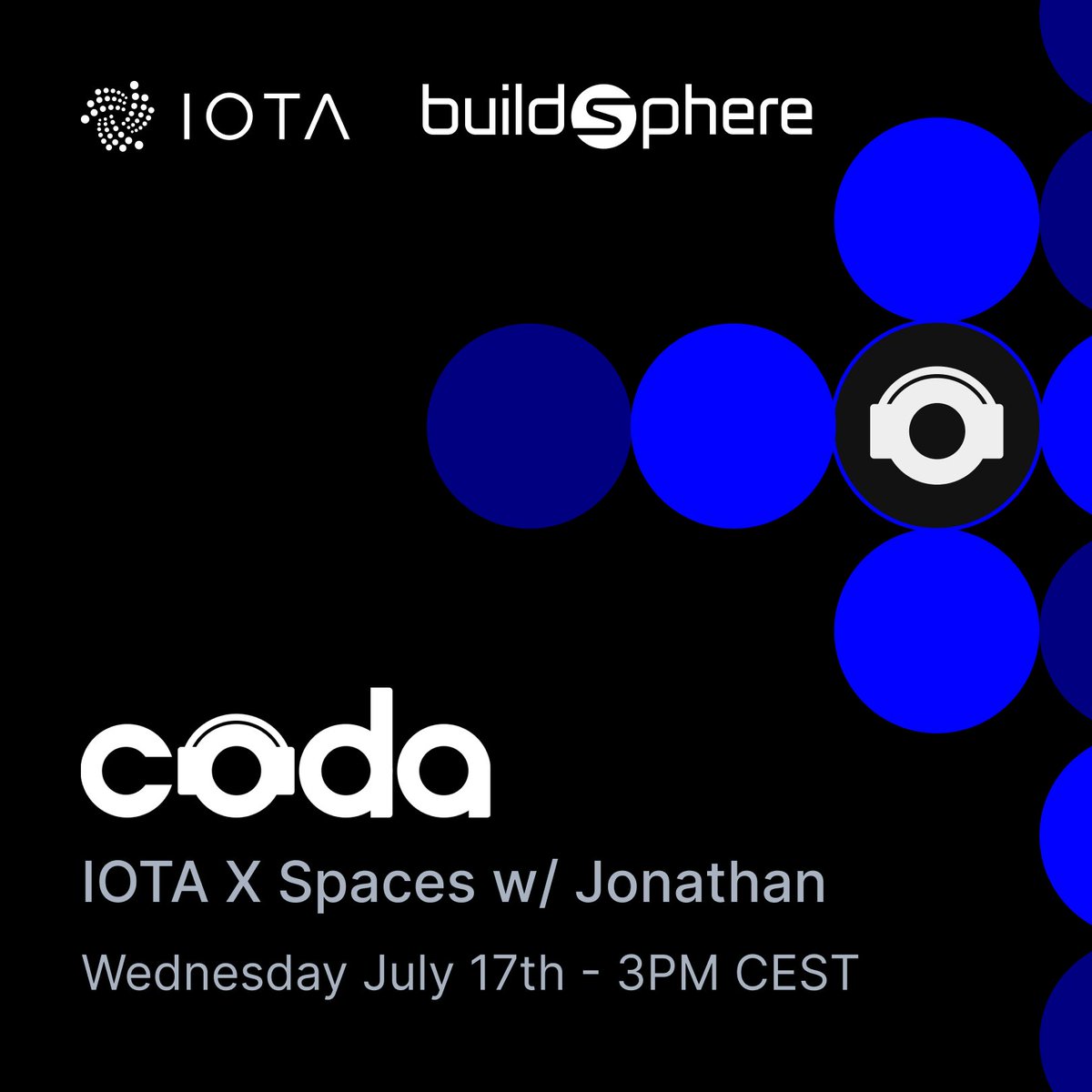 iota's tweet photo. 👋 Join us for BuildSphere #11 next Wednesday with @Coda_digital!

Royalty rights are going on-chain on IOTA EVM, let’s get to the bottom of what that means 🤔

Questions? Let us know in the comments!
https://t.co/2mkPWITAhS https://t.co/r6vLlIJq4O