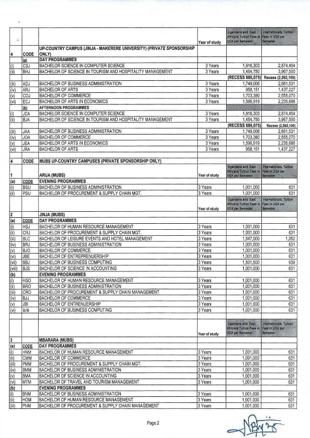 OfficialMubs's tweet photo. 𝐑𝗲-𝗮𝗱𝘃𝗲𝗿𝘁𝗶𝘀𝗲𝗺𝗲𝗻𝘁:
Please find attached the re-advertisement for undergraduate private admissions for the academic year 2024/2025, for your information.  Please note the following:

Application is online for all applicants. The online application portal user guide is provided in the advert.
The closing date for applying is Friday, July 26, 2024.
For more information on programmes offered at MUBS Regional Campuses, please reach out to the Directors on their respective contacts as indicated below.
Jinja campus -   directorjinjacampus@mubs.ac.ug , ebarasa@mubs.ac.ug or 0702431499, 0780437666
Arua campus -   directoraruacampus@mubs.ac.ug or 0772786905, 0702277402  
Mbarara campus - directormbararacampus@mubs.ac.ug or 0772333169 , 0772556546
Mbale campus -  mbalecampus@mubs.ac.ug or 0776574760, 0700270796
@MUBS Regional Campus Mbarara 
@Mubs Jinja Campus 
@MUBS Arua Campus 
@MUBS MBALE Campus 
@Makerere University