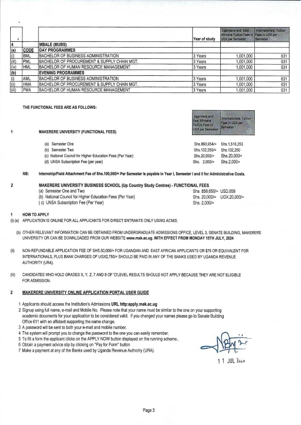 OfficialMubs's tweet photo. 𝐑𝗲-𝗮𝗱𝘃𝗲𝗿𝘁𝗶𝘀𝗲𝗺𝗲𝗻𝘁:
Please find attached the re-advertisement for undergraduate private admissions for the academic year 2024/2025, for your information.  Please note the following:

Application is online for all applicants. The online application portal user guide is provided in the advert.
The closing date for applying is Friday, July 26, 2024.
For more information on programmes offered at MUBS Regional Campuses, please reach out to the Directors on their respective contacts as indicated below.
Jinja campus -   directorjinjacampus@mubs.ac.ug , ebarasa@mubs.ac.ug or 0702431499, 0780437666
Arua campus -   directoraruacampus@mubs.ac.ug or 0772786905, 0702277402  
Mbarara campus - directormbararacampus@mubs.ac.ug or 0772333169 , 0772556546
Mbale campus -  mbalecampus@mubs.ac.ug or 0776574760, 0700270796
@MUBS Regional Campus Mbarara 
@Mubs Jinja Campus 
@MUBS Arua Campus 
@MUBS MBALE Campus 
@Makerere University