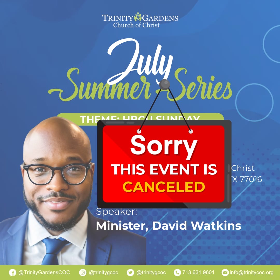 TrinityGCOC's tweet image. We regret to inform you that our Summer Series has been canceled due to the significant impact of $#urricaneBeryl. There will be no in-person worship service this week, July 14th. However, we invite you to join our livestream this Sunday at 9 a.m. Stay safe, Houston#worshipservie