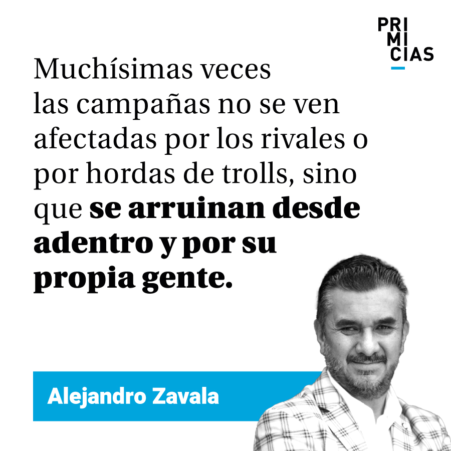 '10 maneras de JODER tu campaña'. Lea #Matrixpolítica de Alejandro Zavala (<a href="/sabater10/">Alejandro Zavala</a>). prim.ec/knVi50SA74j