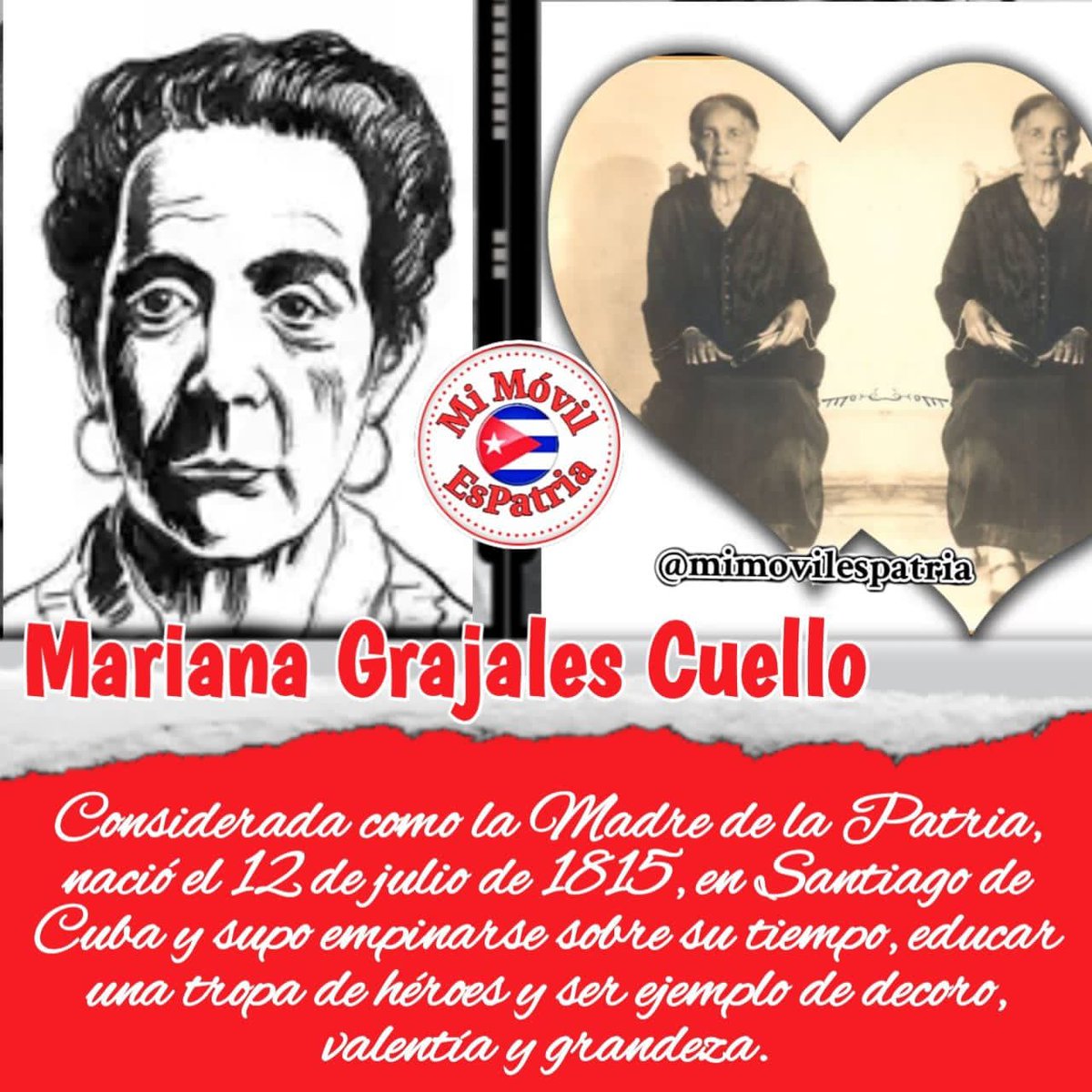 EloylvarezMart1's tweet photo. Nuestro respeto y admiración profunda para #MarianaGrajales la madre de todos los cubanos, con digno homenaje en el día de su natalicio . #IndustriasCuba @Valdesmen https://t.co/xatxOZ2G7x