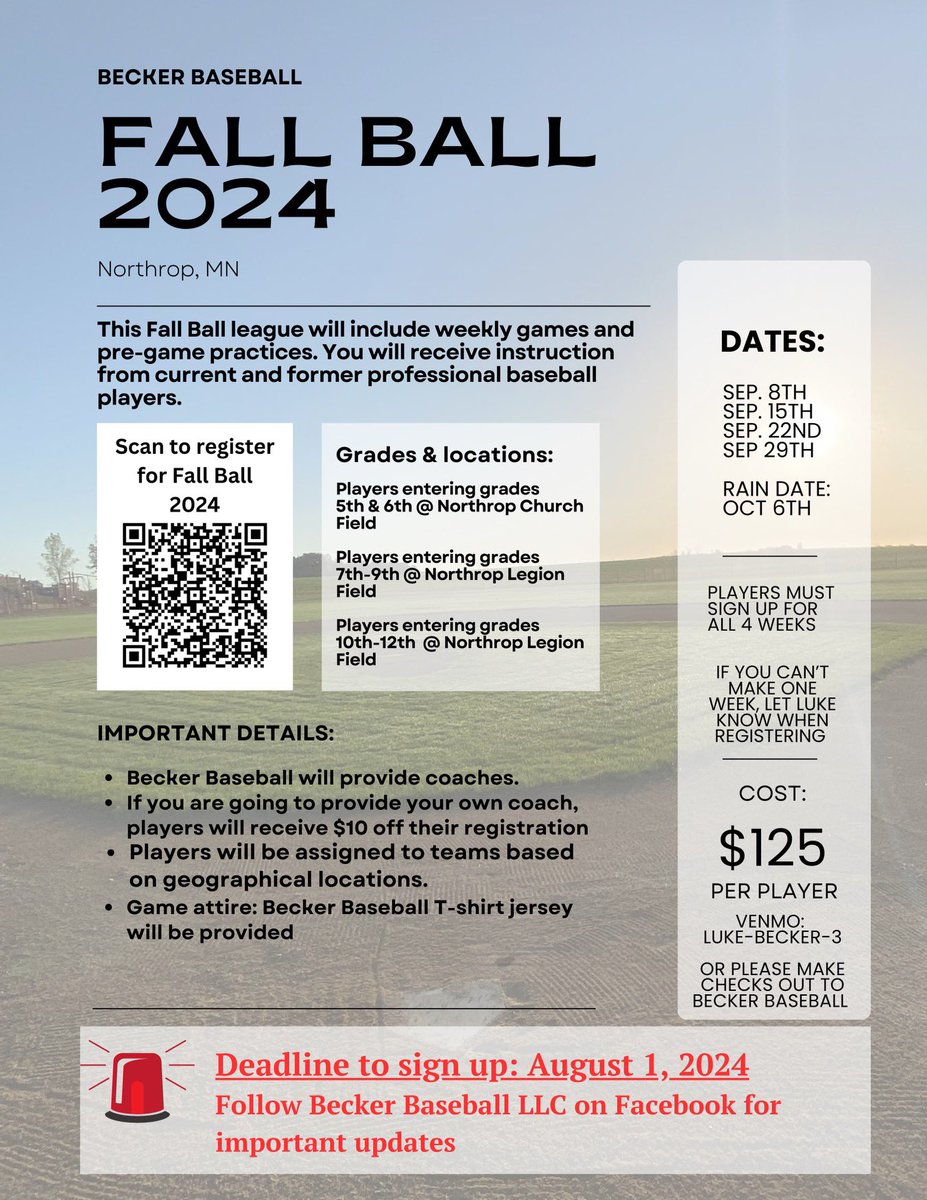 becker_bsbl's tweet photo. Introducing our first ever Fall Ball League! https://t.co/TlWXSeNwGa
