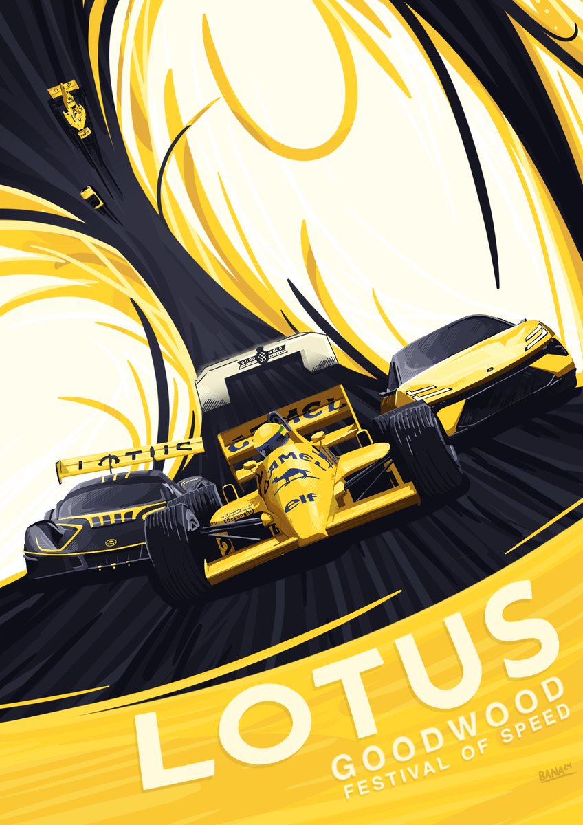 Lotus at the Goodwood Festival of Speed!
Illustrated poster - A3