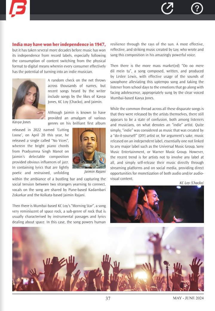 K. C. Loy (@kcloy1) on Twitter photo online.fliphtml5.com/luzsr/spsj/#p=…
Humbled and elated to share the article by Mr. Parag Kamani in the Broadcast & Film latest edition. Please check page 36 n 37 🙏🏼
Parag Kamani
<a href="/Boomboxguy/">Aashish Rego</a> Nirmal Singh Kiran Loy Sunny Sharma Joseph George online.fliphtml5.com/luzsr/spsj/#p=…
Humbled and elated to share the article by Mr. Parag Kamani in the Broadcast & Film latest edition. Please check page 36 n 37 🙏🏼
Parag Kamani
<a href="/Boomboxguy/">Aashish Rego</a> Nirmal Singh Kiran Loy Sunny Sharma Joseph George