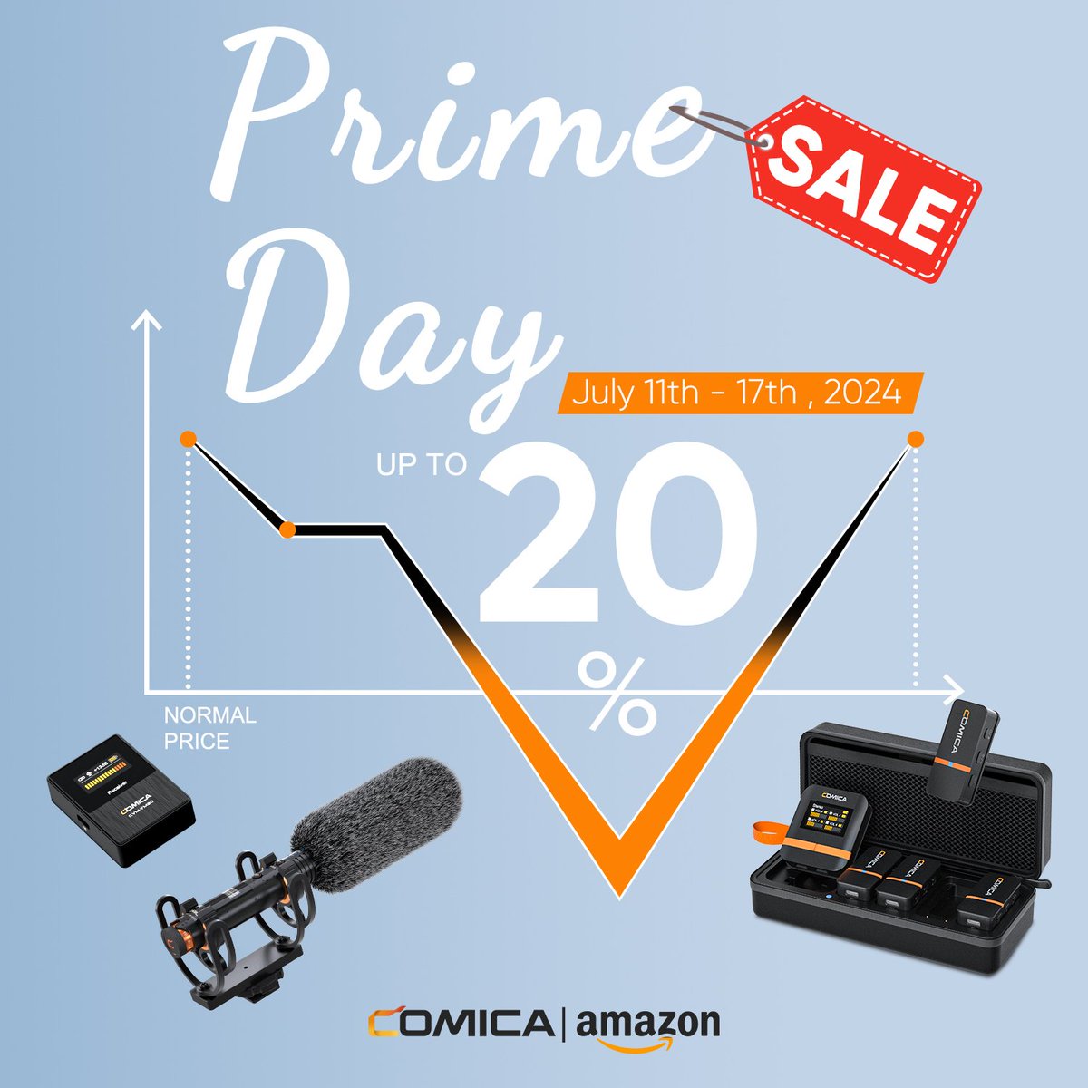 ComicaAudio_JP's tweet photo. Prime Day is coming!
Hurry up to catch this big deal with up to 20% OFF!
✨ Deal Time: July 11-17, 2024 ✨
🎤🎸Don't miss out on this limited-time offer. It's time to upgrade your camer rig!

#comica #comicaaudio #comicamicrophone #PrimeDay #recording #sound 
#contentcreator https://t.co/EEC4uCDQQw