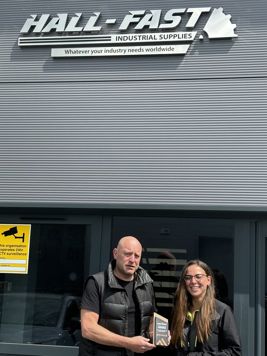 It’s always nice for <a href="/Hall_Fast/">Hall-Fast</a> to receive an award from a supplier for sales growth

This is our 4th award in 4 years from Portwest and our sales in 2024 continue to grow, thanks the Charlotte and the Portwest team for your continued support and also to our customers