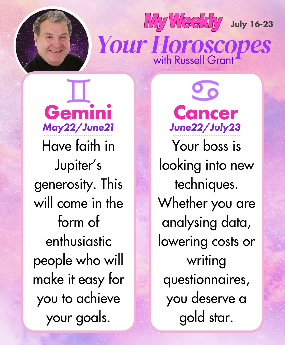 My Weekly on X: &ldquo;Russell Grant returns with this week&rsquo;s horoscopes 