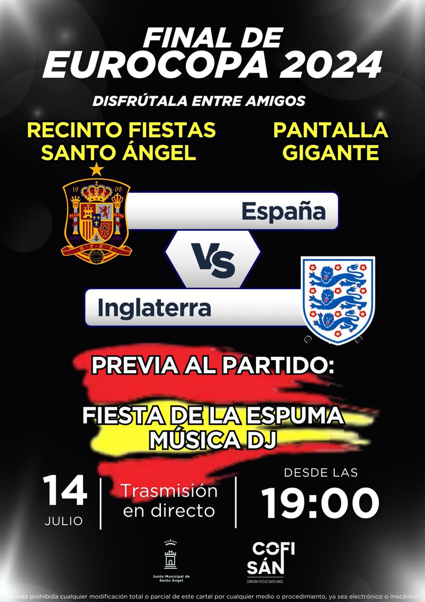 Murciafestejos's tweet photo. ...Añadimos a la lista

🟥Santo Ángel 

#TodosConLaRoja #VamosEspaña #EURO2024 https://t.co/D4mD3DeaOO