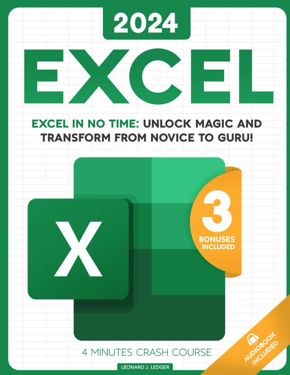 codemindtanvir's tweet photo. FREE Excel Ultimate Guide (PDF Bible + Excel Guide)

Cost About - $500 - But Free Today - 2000

Excel Bible V - 1
Excel Bible V - 2
Shortcut
Formula
VBA
Data Analysis
Advance Excel
Master Excel

Simply:
1. Follow @codemindtanvir (So I can Dm)
2. Like &amp; Repost must
3 Type “Excel” https://t.co/ax12GyWKwW