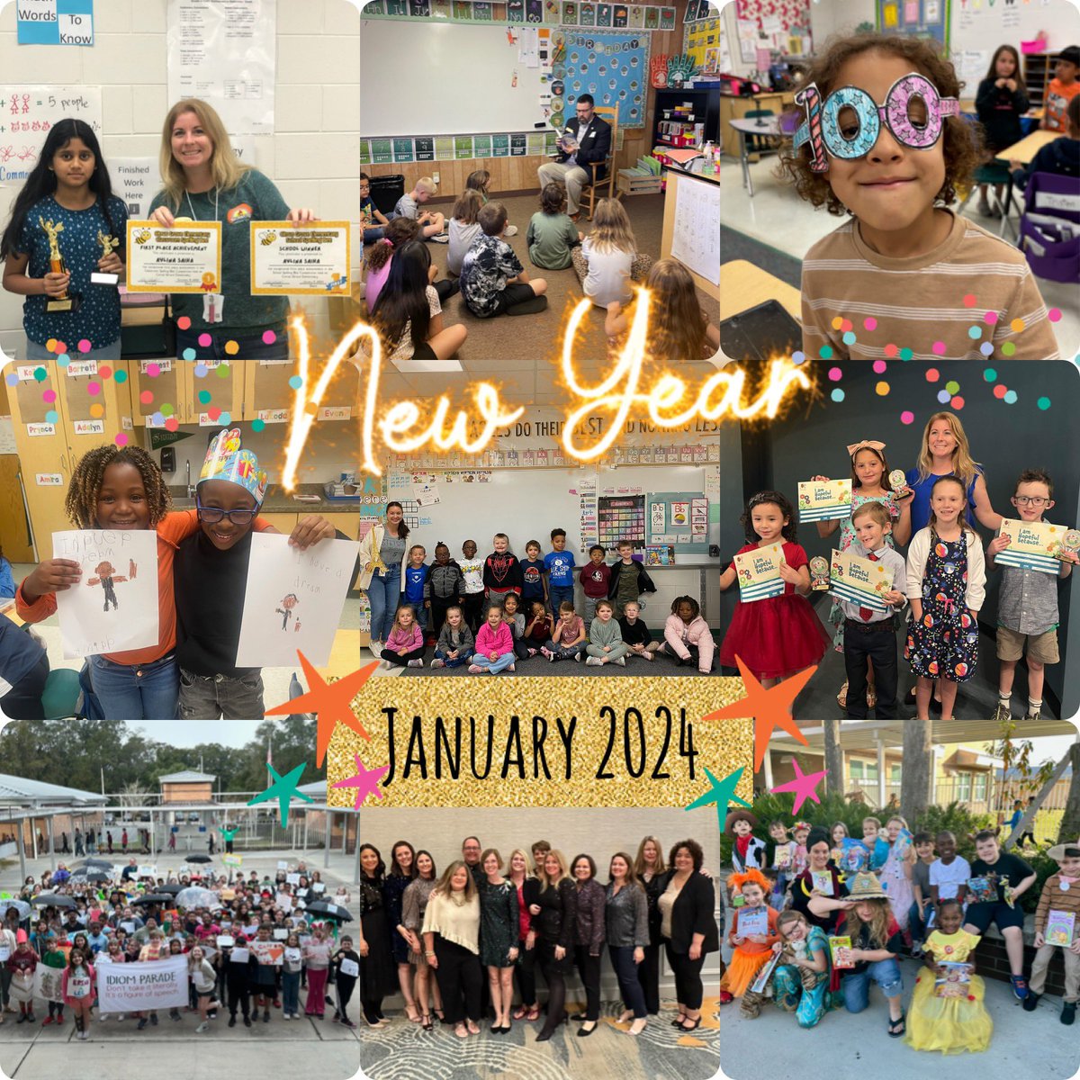 Citrus Grove Elementary, Deland FL (@citrusgrove_vcs) on Twitter photo Friday Flashback <a href="/CitrusGrove_VCS/">Citrus Grove Elementary, Deland FL</a> brings us to Jan 2024 SOARING in the year with:
🐝Spelling Bee
📚 One Book One School
💯 days of school
🍊4th Grade Idiom Parade
📕Storybook Parade
❤️Celebrating MLK
🍎TOTY Banquet
🇫🇷French class recognition
#cgeeagles
#VCSSuccess
#VCSTogether Friday Flashback <a href="/CitrusGrove_VCS/">Citrus Grove Elementary, Deland FL</a> brings us to Jan 2024 SOARING in the year with:
🐝Spelling Bee
📚 One Book One School
💯 days of school
🍊4th Grade Idiom Parade
📕Storybook Parade
❤️Celebrating MLK
🍎TOTY Banquet
🇫🇷French class recognition
#cgeeagles
#VCSSuccess
#VCSTogether