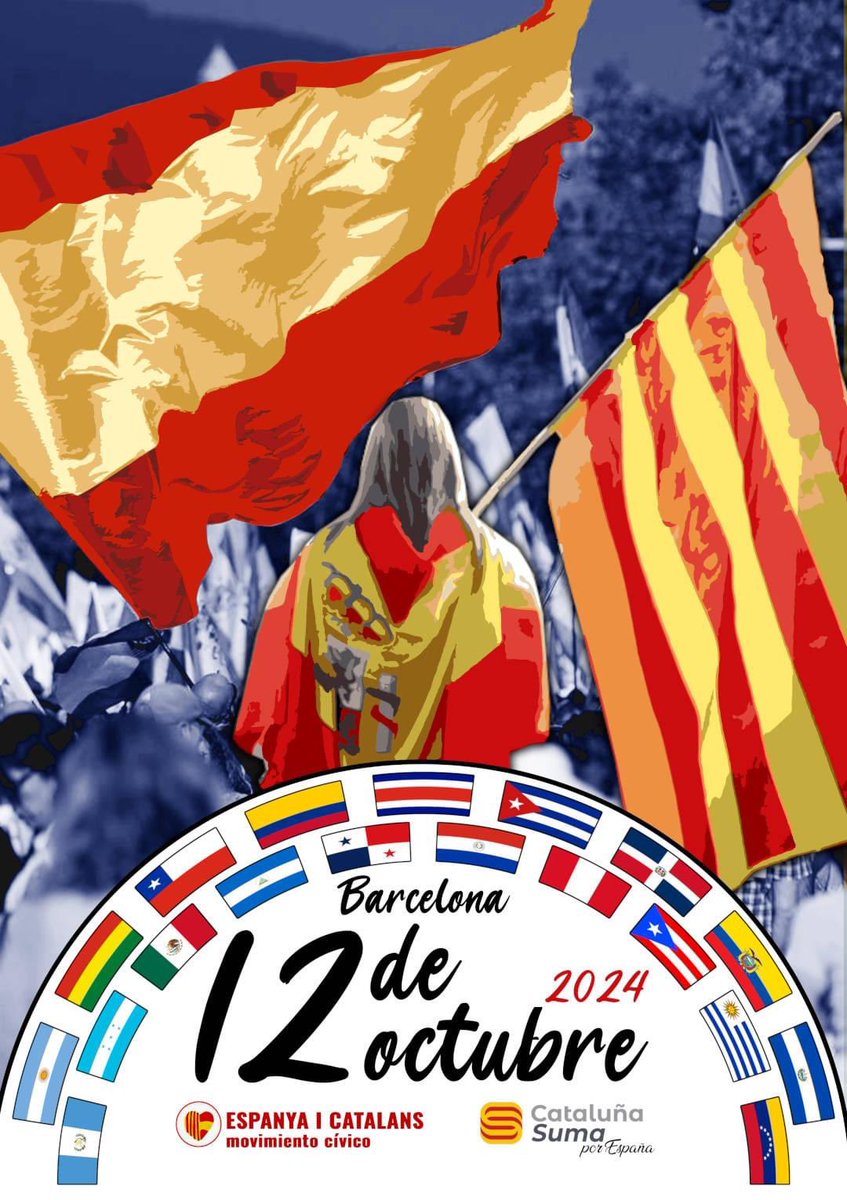 ¡No te lo puedes perder! 

Espanya i Catalans junto a Cataluña Suma Por España ya esta preparando la festividad reivindicativa del 12 de octubre, que como cada año se realiza en Barcelona.

Disfruta lo que somos.