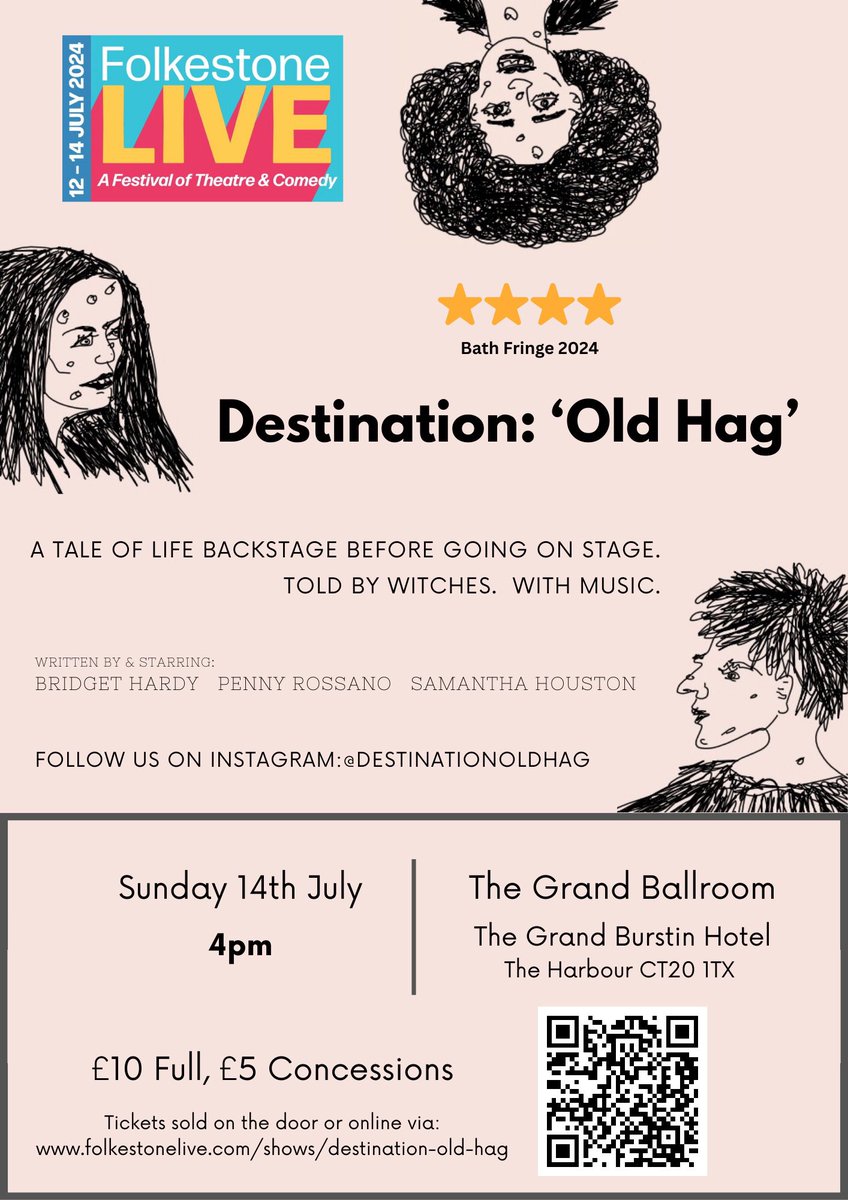 SamHoustonMezzo's tweet photo. In #Folkestone this weekend and fancy some pre-football #theatre &amp; #comedy ?  Then come to @folkestone_live 😁

Destination: ‘Old Hag’ - 4pm, Sunday 14th at Grand Ballroom, @GrandBurstin 

#folkestonelive #fringe #festival #hags #oldhags #hag #women #fringefestival #newplay https://t.co/aWjqDj7KaB
