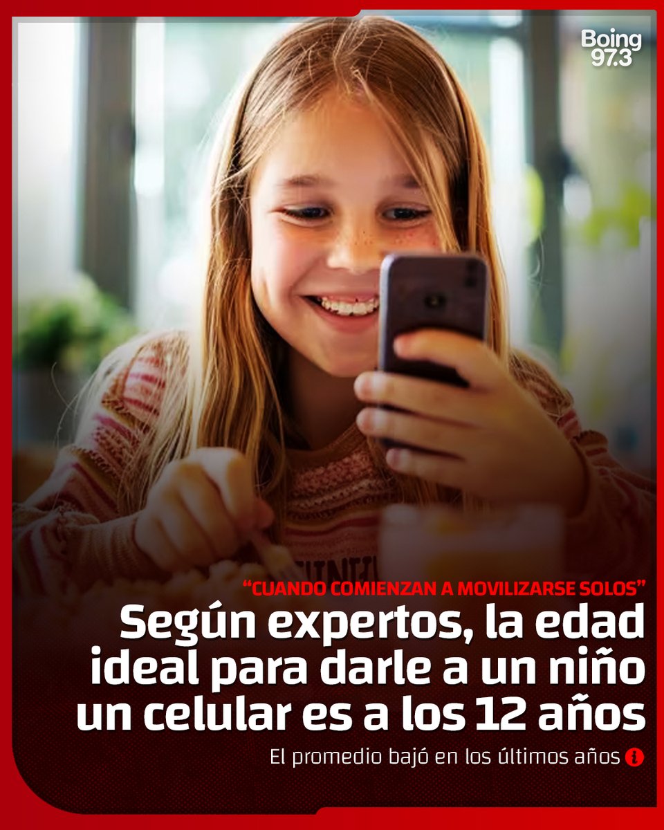 radioboing's tweet photo. 📲 En Argentina, es común que los chicos empiecen a movilizarse solos alrededor de los 12 años, coincidiendo con el inicio de la educación secundaria. Para los expertos esa es la edad ideal para que interactúen con los primeros teléfonos celulares.

👉 La médica psiquiatra infantojuvenil Gisela Rotblat señala que cada vez más niños y adolescentes obtienen sus primeros dispositivos a edades más tempranas. Actualmente, en Argentina, los niños suelen recibir su primer celular alrededor de los 9 años. Rotblat advierte que al dar un celular a un niño, los adultos deben ser conscientes de que están exponiéndolos a una vasta cantidad de información, contenido e interacciones que pueden ser difíciles de controlar.