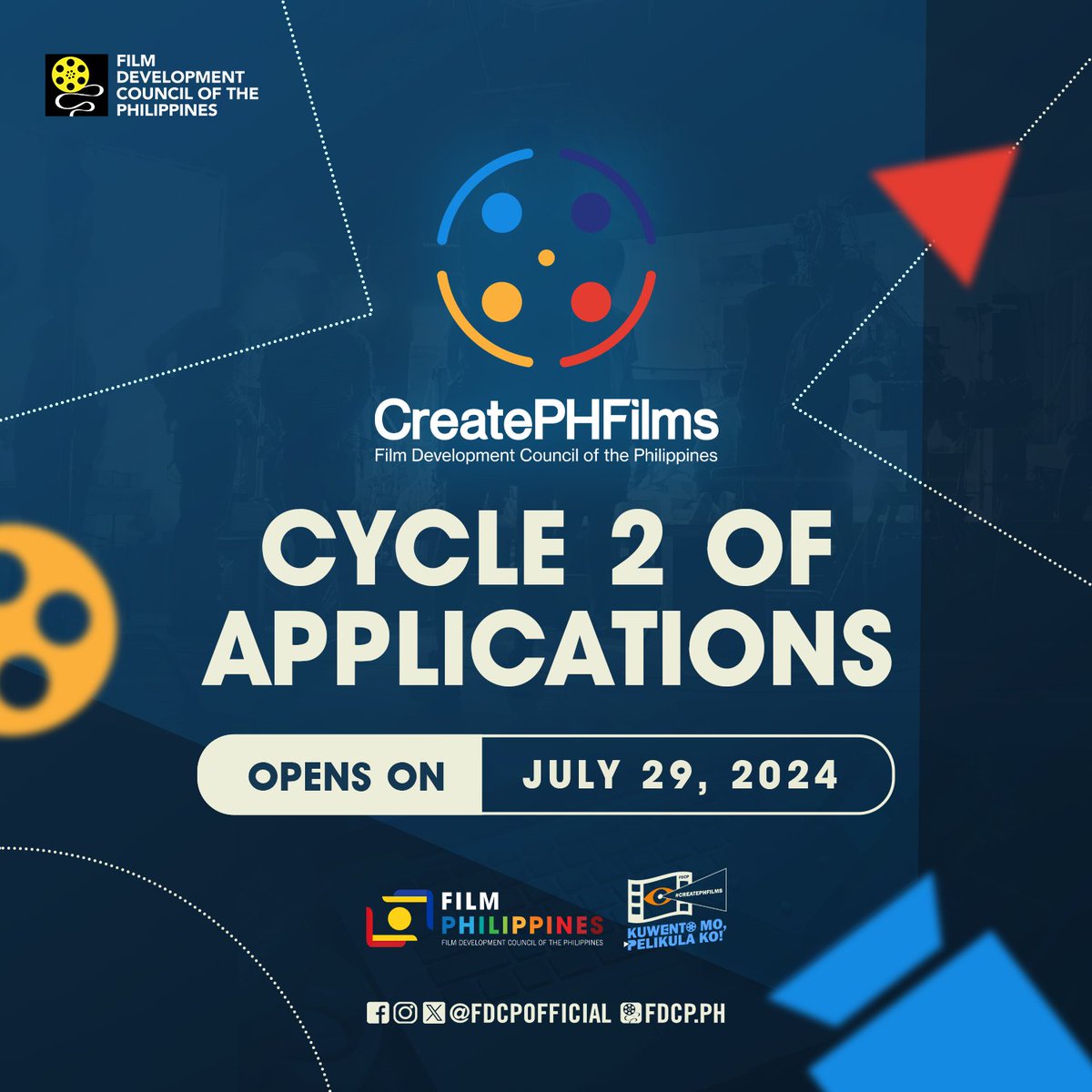 fdcpofficial's tweet photo. DO YOU HAVE FILM PROJECTS THAT NEED FUNDING?
Stay tuned for the opening of CreatePHFilms!
#FDCP #CreatePHFilms https://t.co/vUpI8AQrCK