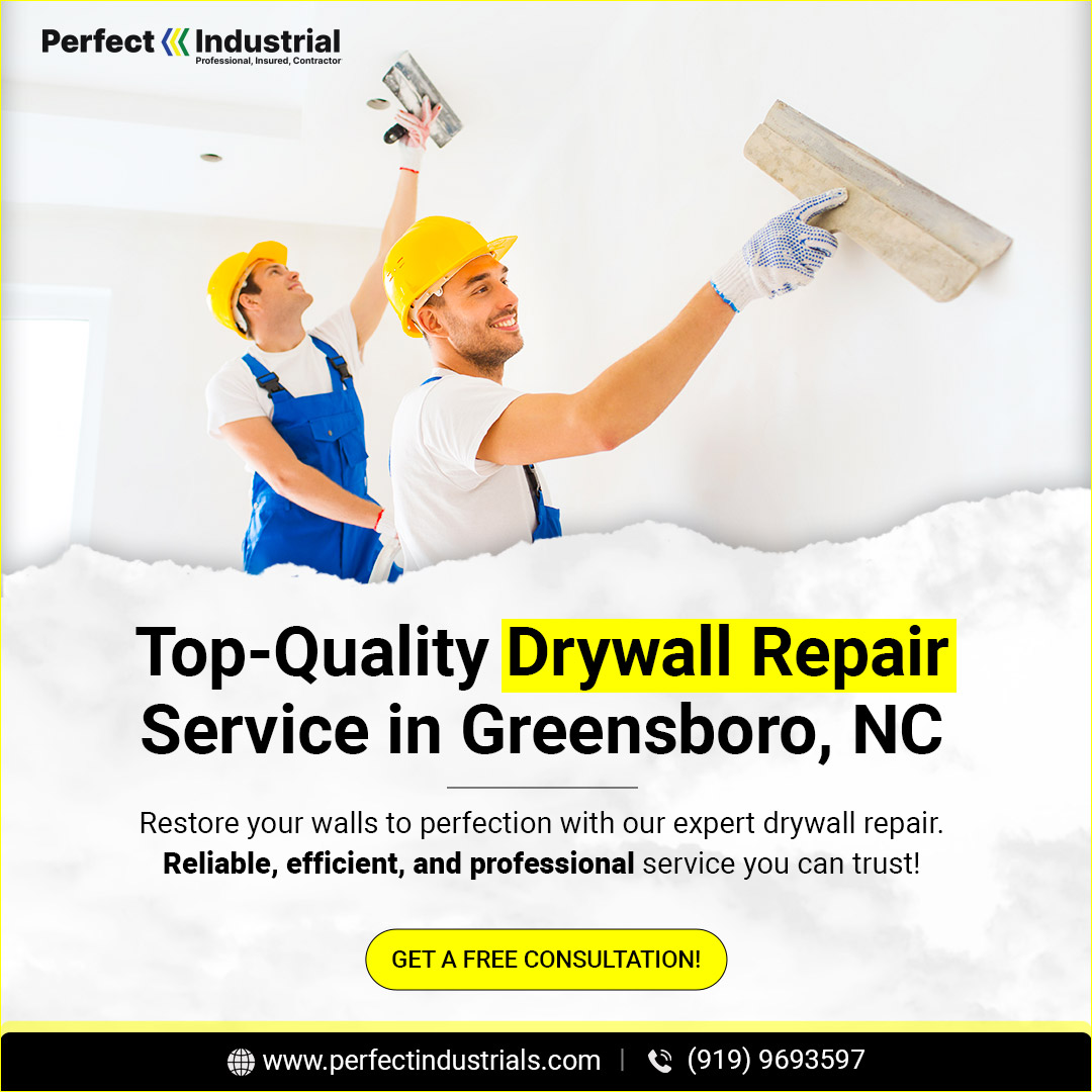 Perfectindustrl's tweet image. Choose the leading drywall repair experts in Greensboro, NC for all your wall repair needs. Our professional service is known for precision, quality, and customer satisfaction. 👇👇

📲(919)-969-3597
👉perfectindustrials.com

#DrywallService #DrywallExperts #DrywallRepair