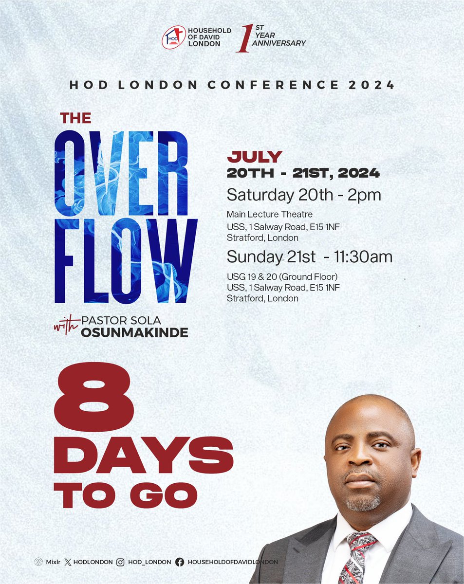 hodlondon's tweet image. 8 days until The Overflow! 🎉✨

Can you feel the anticipation building?

Don't miss out - mark your calendars!
Bring a friend, spread the word!

#hodlondonatone #overflowconference