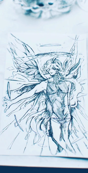 #創作  #アナログイラスト 
過去絵が好きすぎたPart3 