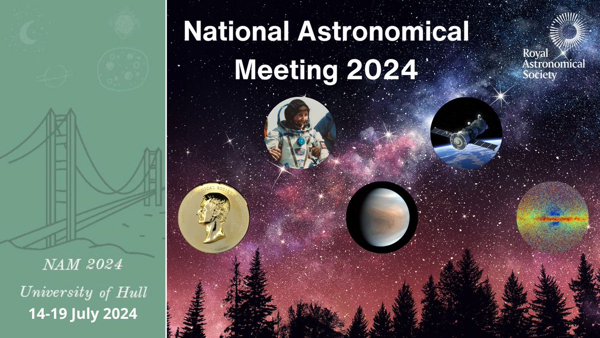 Royal Astronomical Society (@royalastrosoc) on Twitter photo 🚨REMINDER🚨
Lift off for #NAM2024 takes place in less than 72 hours! 🚀 🚀🚀
To see the full timetable, including the evening events planned, visit: nam2024.hull.ac.uk
And make sure to follow <a href="/RoyalAstroSoc/">Royal Astronomical Society</a> for more exciting updates... 🚨REMINDER🚨
Lift off for #NAM2024 takes place in less than 72 hours! 🚀 🚀🚀
To see the full timetable, including the evening events planned, visit: nam2024.hull.ac.uk
And make sure to follow <a href="/RoyalAstroSoc/">Royal Astronomical Society</a> for more exciting updates...