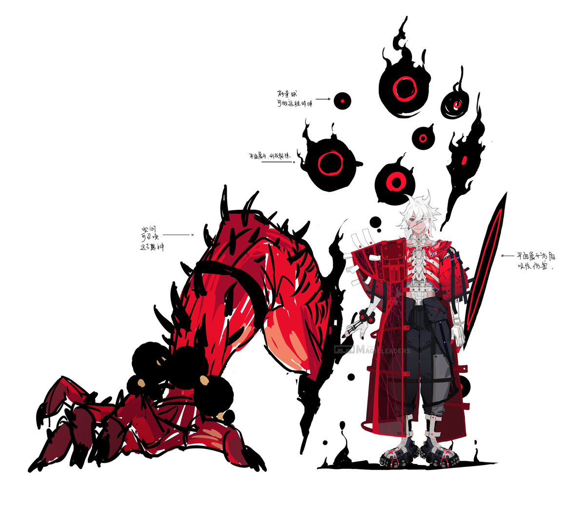 Magicleaders's tweet photo. 【Magicleaders’ Design Ideas】@dislyte 伊邪那岐👹🔥Character Original Painting Design by Teacher 73.

#Magicleaders #曼奇立德 #Dislyte https://t.co/S1UiUoausE