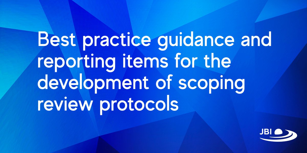 JBIEBHC's tweet photo. How to develop a robust &amp; detailed scoping review protocol is described in detail, and a checklist for prospective authors to ensure their protocols adequately inform the conduct of the review &amp; their readership is included in this paper: https://t.co/B1GBTGhRhH 
#JBIMethodology https://t.co/ErtNlSLCMH