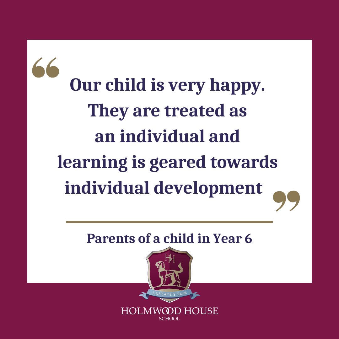 HolmwoodHouse's tweet image. Feedback Friday - at Holmwood House we firmly believe in treating each child as an individual and working with them on their individual needs to support and challenge them, so they can reach their full potential.
#Holmwood #SparkingCuriosity #IgnitingWonder #IndividualLearning
