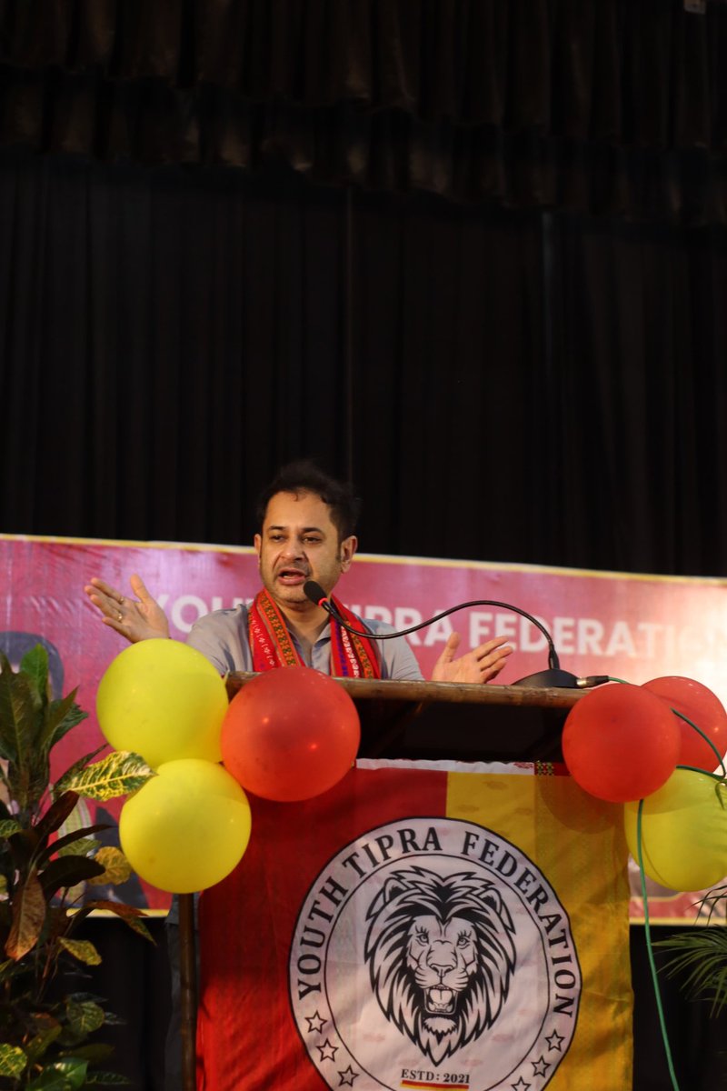 PradyotManikya's tweet photo. Interacted with my #YTF warriors at the One Day Youth Conference of @ytftipra held at the Nuai Auditorium, Khumulwng. 
 Youth are not just the ‘Future’, but they are the ‘Present’. And, if you all remain united and committed, I will do everything possible to get us our rights https://t.co/a040gOgwRq