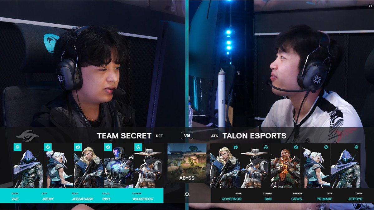 Abyss makes its VCT debut with Team Secret vs Talon Esports Talon can punch  their ticket to VALORANT Champions 2024 with a win