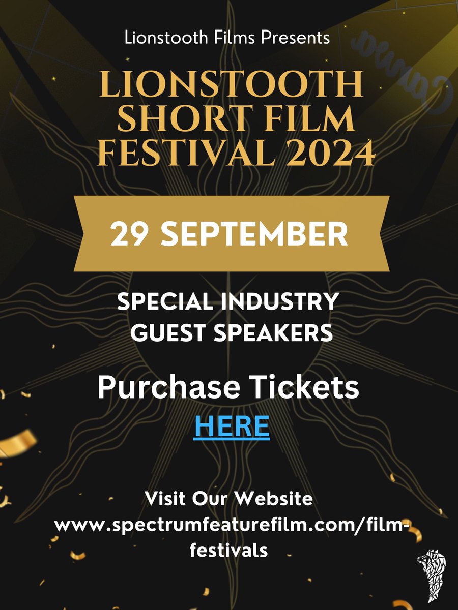 JonRtist's tweet photo. We at Lionstooth Films will be hosting our 4th annual  Short Film Festival. On the 29th of September

Tickets are now available to purchase at the link below  https://t.co/C6BKlc8E5m

We look forward to welcoming both old and new faces to our Lionstooth Short Film Festival :) https://t.co/gCiFyPMksM