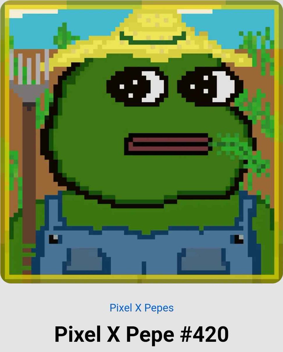 xPEPENFT's tweet photo. 🐸 gm

👨‍🌾 All PXPs were created equal... o wait, nvm...  this is the only cannabis farmer pepe in the whole collection

👀 A fren of ours is looking to part ways with this gem.. check them out on @xrpcafe 

✅️ https://t.co/cdZ9N5hhkx

#xrpl #xpepe #pxp #pcsh $xrp $pcsh $pepe https://t.co/VTzYQuWEMG