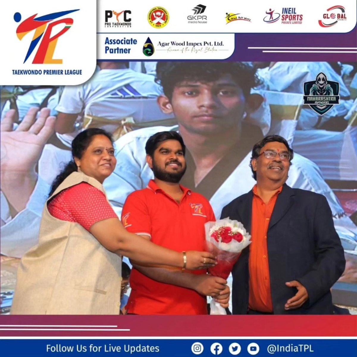 IndiaTPL's tweet photo. Glimpse from TPL Season 1 Leg 2 🥋✨ The stage was set on fire at the grand Opening Ceremony, where dignitaries added their shine to the spotlight.

#TPLSeason1 #Leg2 https://t.co/Q3ETu6owfL