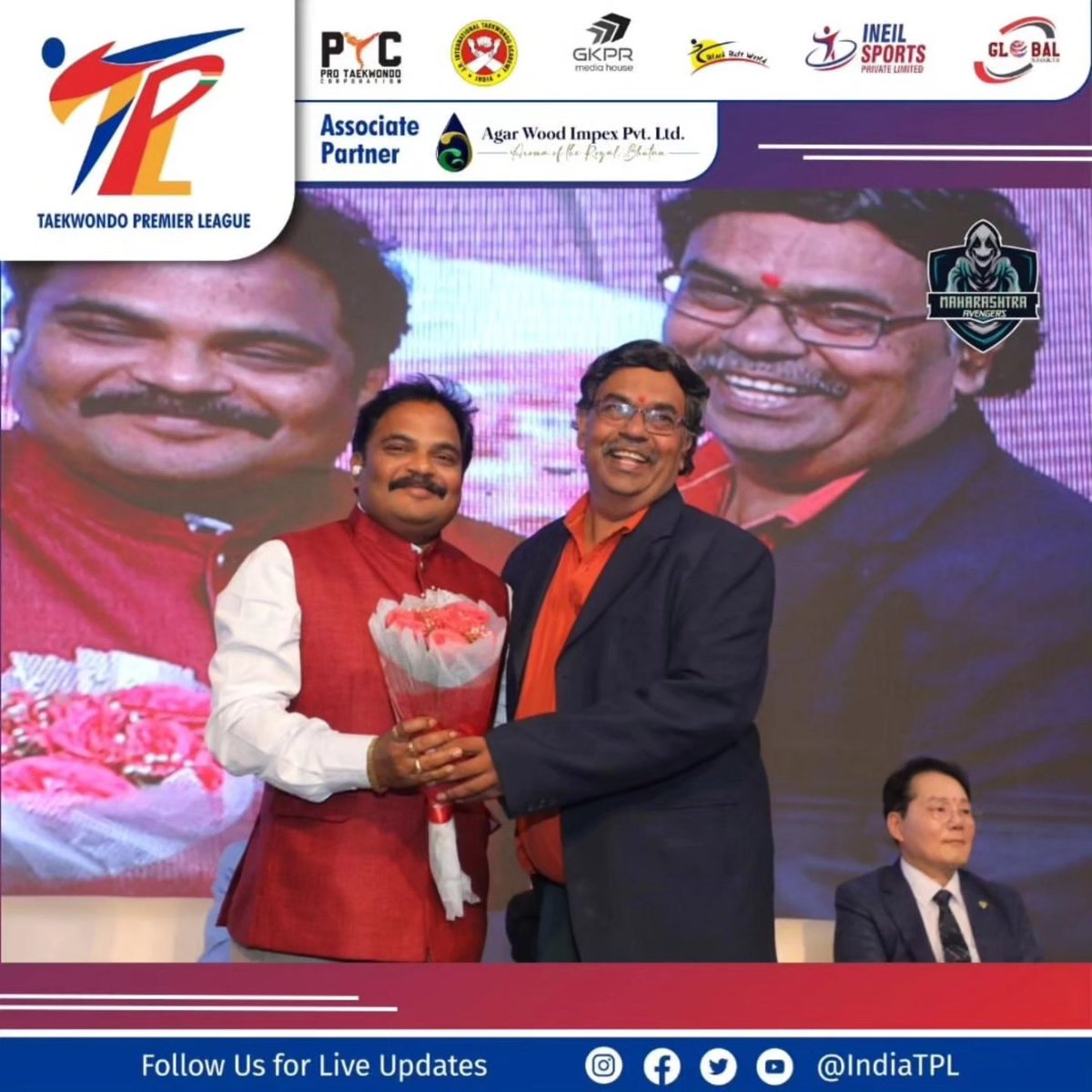 IndiaTPL's tweet photo. Glimpse from TPL Season 1 Leg 2 🥋✨ The stage was set on fire at the grand Opening Ceremony, where dignitaries added their shine to the spotlight.

#TPLSeason1 #Leg2 https://t.co/Q3ETu6owfL