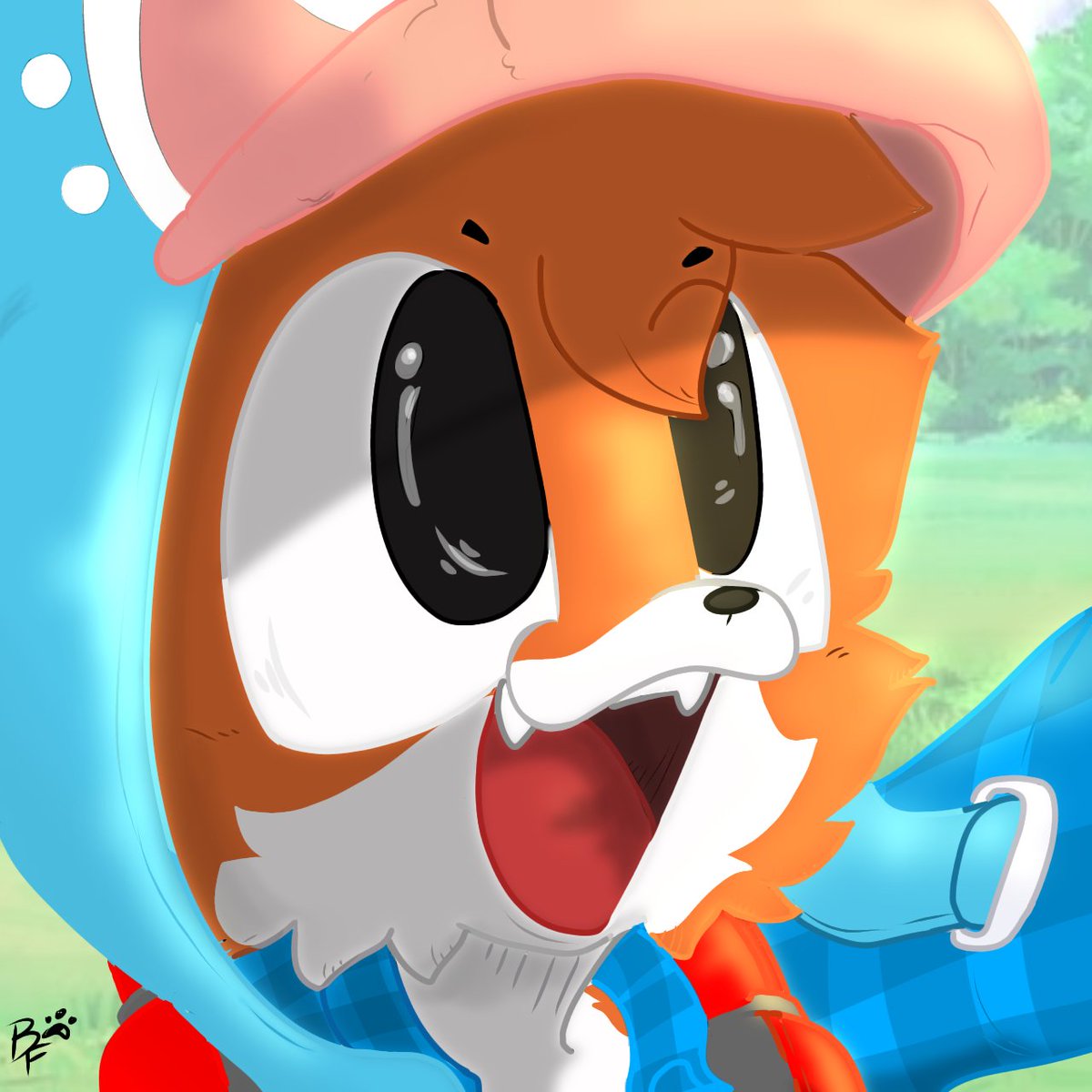 Finished art, my sona with the chopper hat from one piece