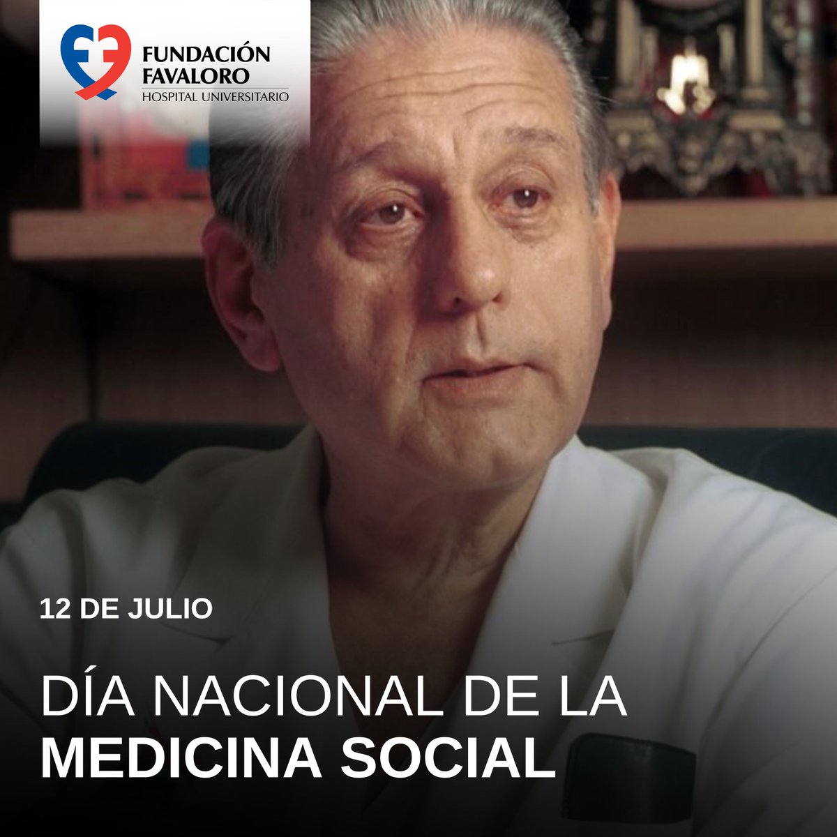 FundFavaloro's tweet photo. 🗓️ La Ley 25.598 sancionada en el año 2002, declaró el 12 de julio como Día Nacional de la Medicina Social en conmemoración de la fecha de nacimiento del Dr. René G. Favaloro. https://t.co/hY28zUUoaj