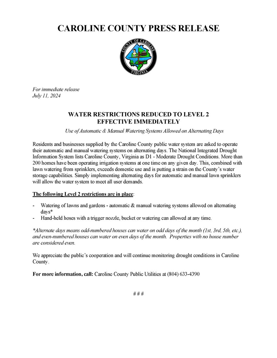 Caroline VA (@carolinegov) on Twitter photo 