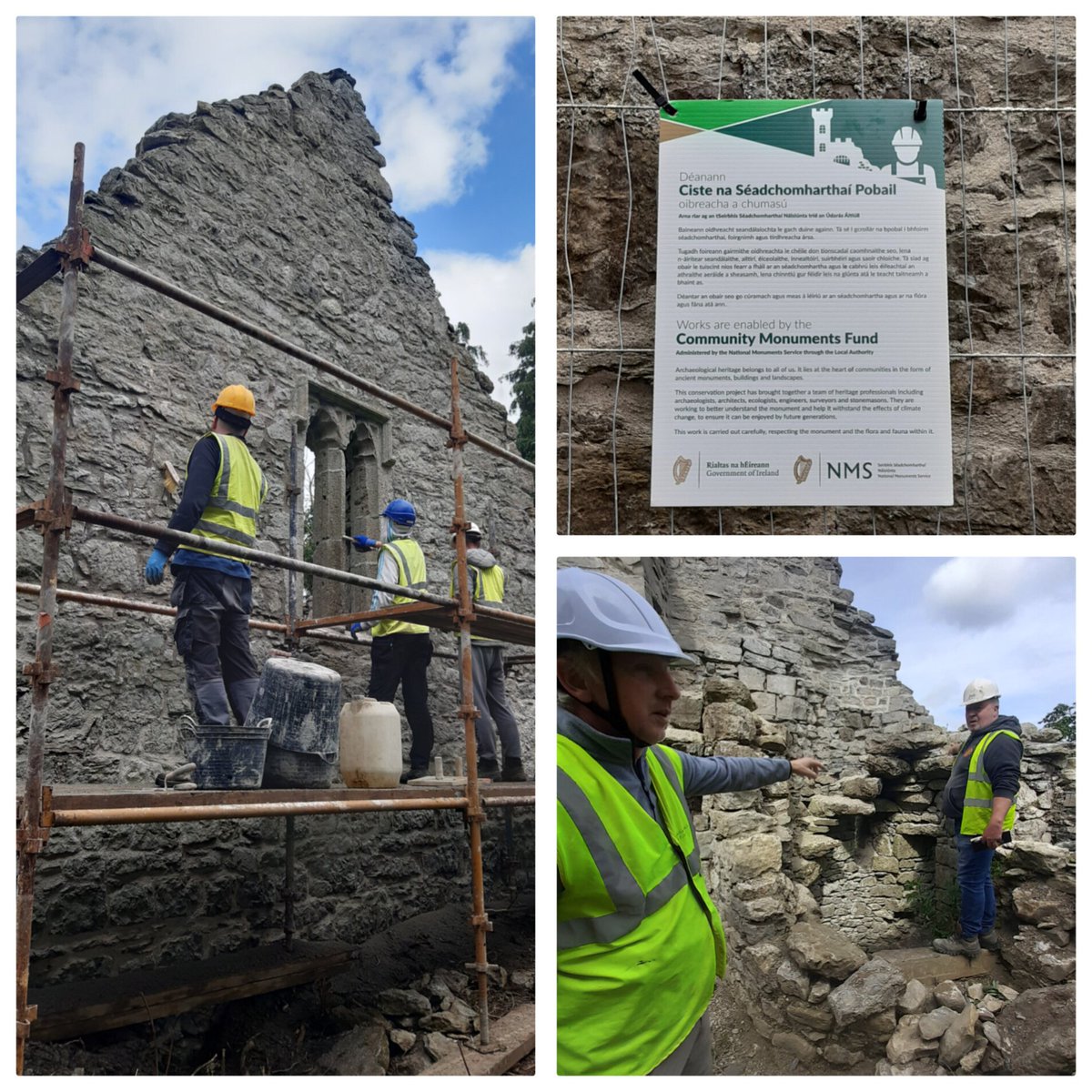 Wmeathheritge's tweet photo. Phase 2 conservation works underway at Templecross Church. Works specified by @7l_architects @PUNCHConsulting & Archaeological Heritage Consultancy and being carried out by Greg Smith Conservation funded by Community Monuments Fund #CMF24 @NationalMons @DeptHousingIRL https://t.co/Wc9ZE6OR5j